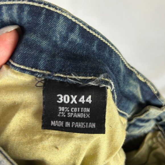 Taker Jeans Super Distressed Ripped Flare Black 30 44 (32") - Picture 6 of 6